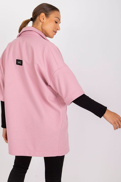   Płaszcz Damski Model CHA-PL-0409.30X Light Pink - Rue Paris 