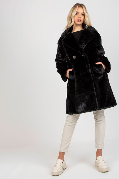   Płaszcz Model TW-PL-2118.95P Black - Och Bella 