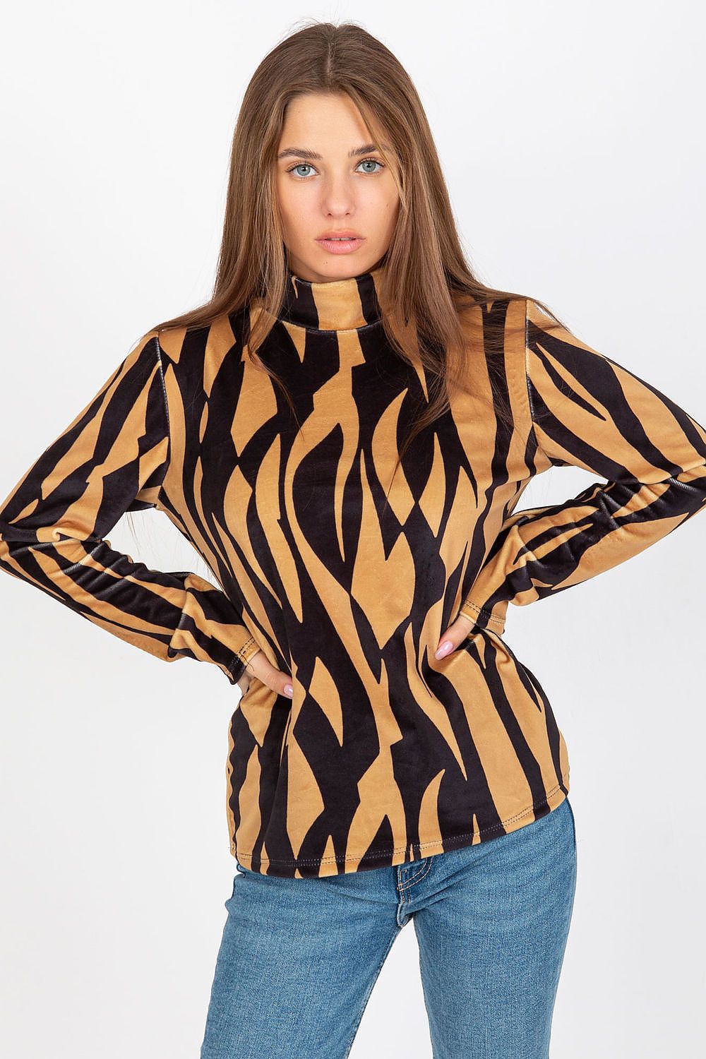   Bluzka Model RP-BZ-8187-1.02X Camel - Rue Paris 