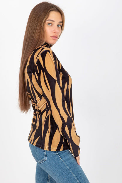   Bluzka Model RP-BZ-8187-1.02X Camel - Rue Paris 