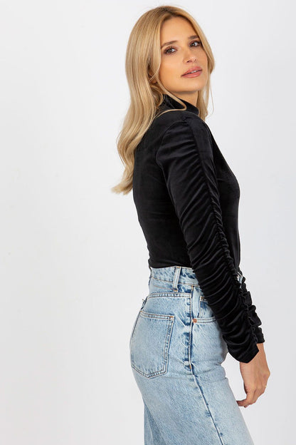   Bluzka Model RP-BZ-8181.12X Black - Rue Paris 