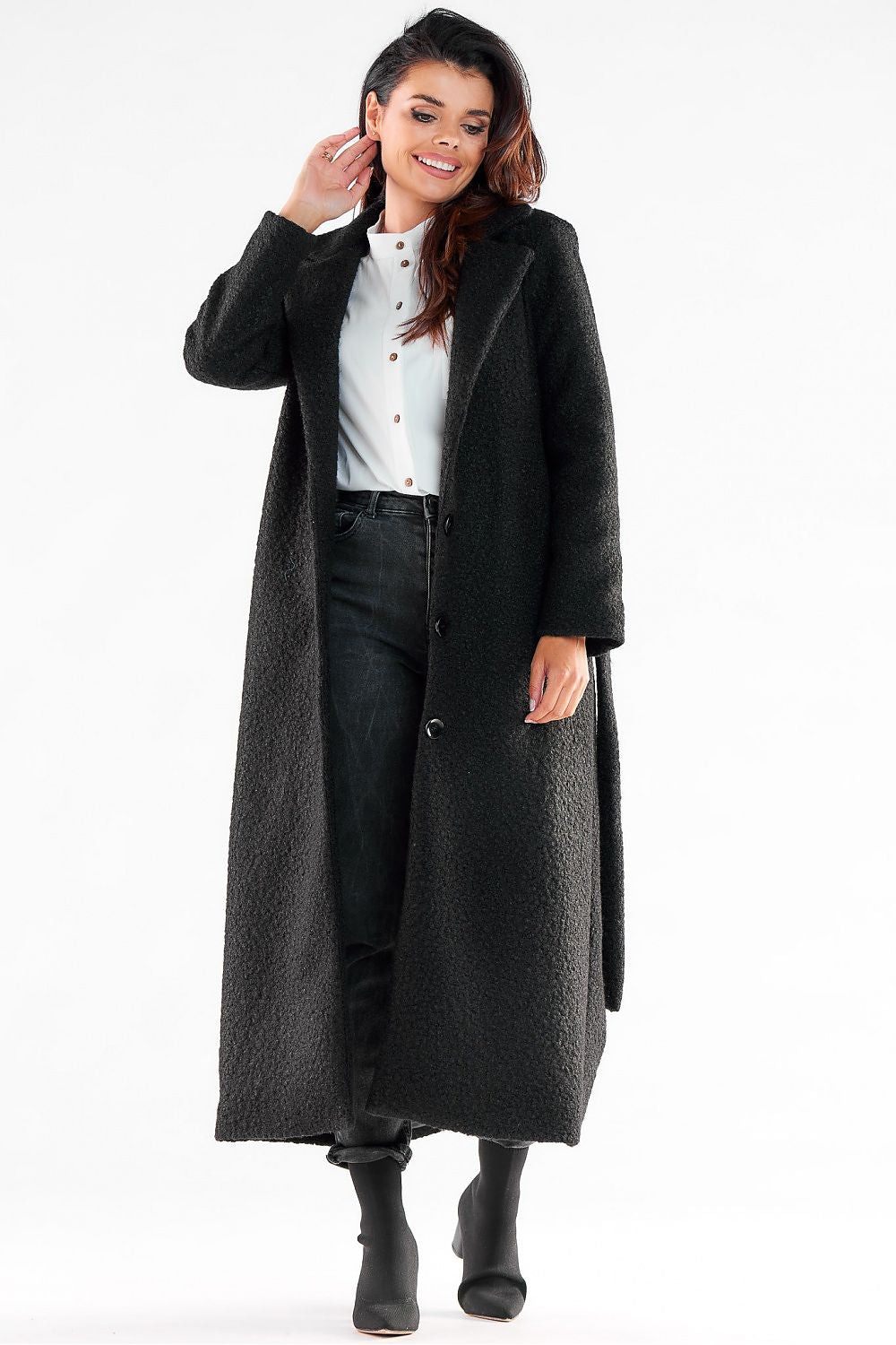   Płaszcz Damski Model A547 Black - awama 