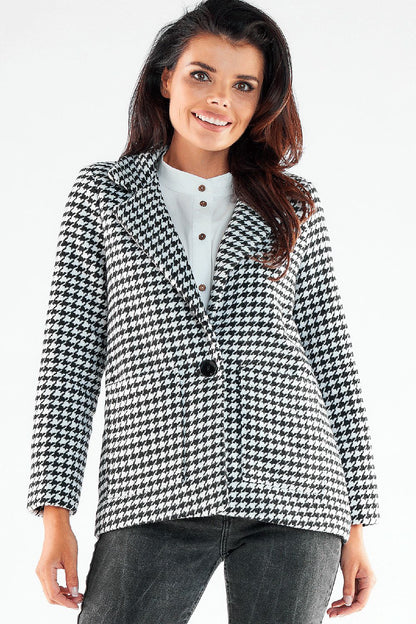   Kurtka Damska Model A545 Houndstooth - awama 
