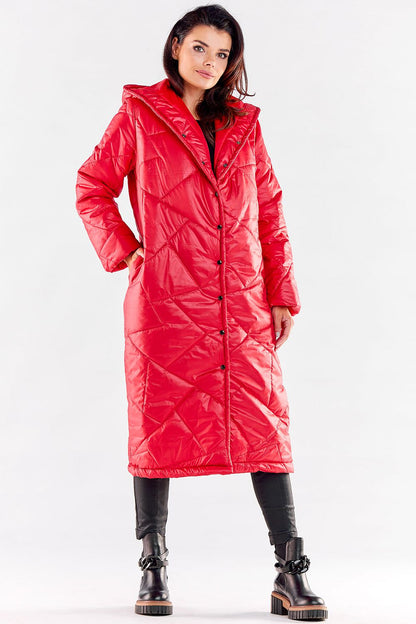   Płaszcz Damski Model A542 Red - awama 