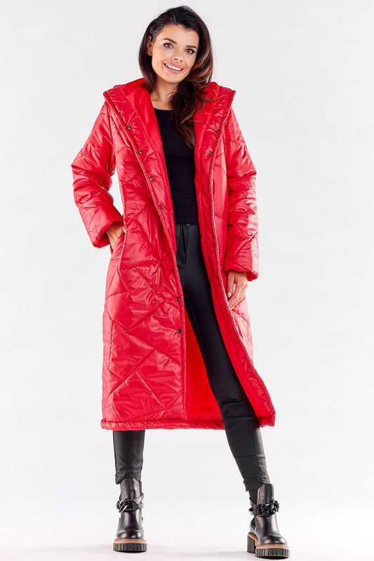   Płaszcz Damski Model A542 Red - awama 