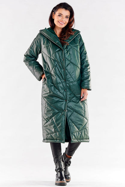   Płaszcz Damski Model A542 Green - awama 