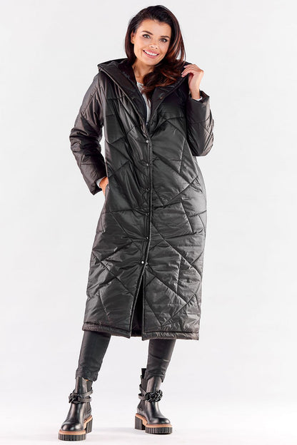   Płaszcz Damski Model A542 Black - awama 