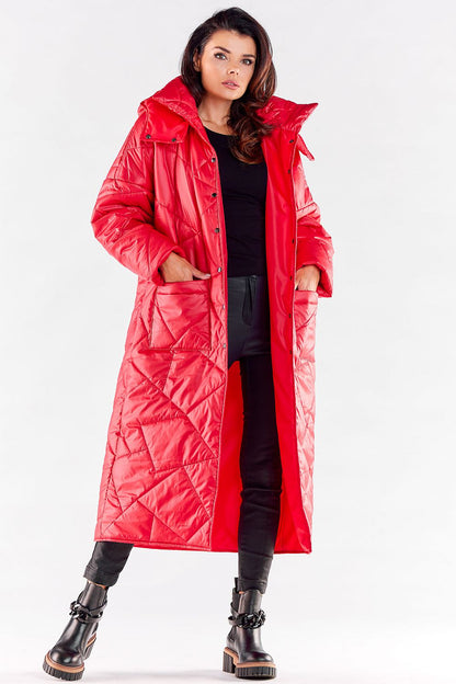   Płaszcz Damski Model A541 Red - awama 