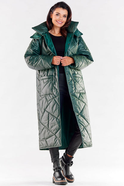  Płaszcz Damski Model A541 Green - awama 