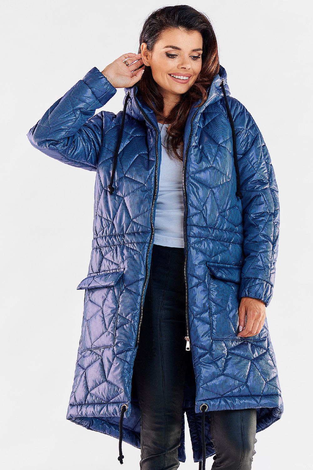   Kurtka Damska Model A538 Navy - awama 