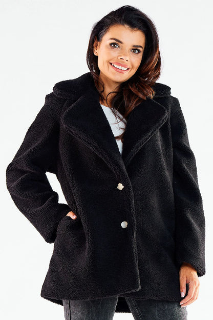   Płaszcz Damski Model A534 Black - awama 