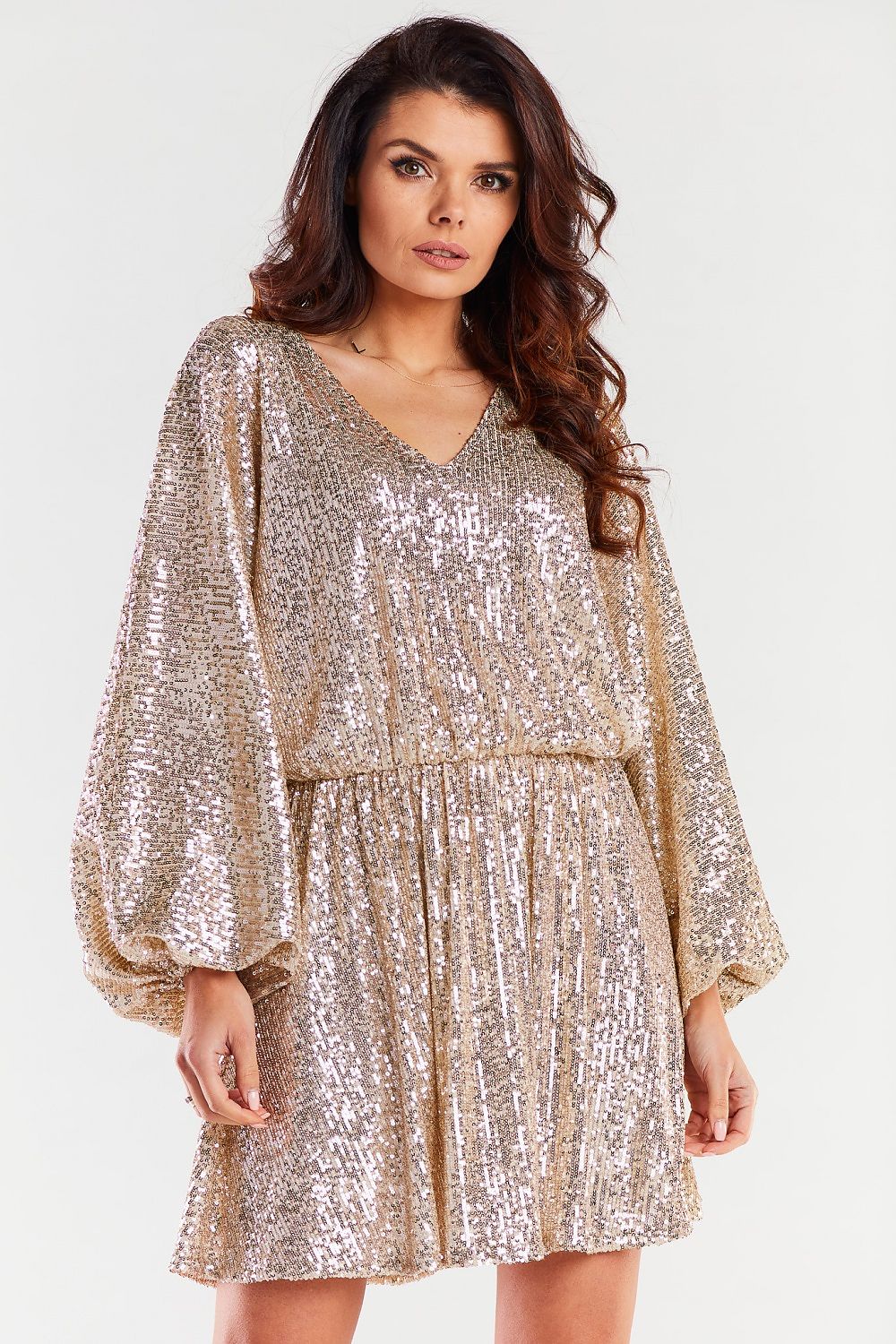  Sukienka Model A485 Beige - awama 