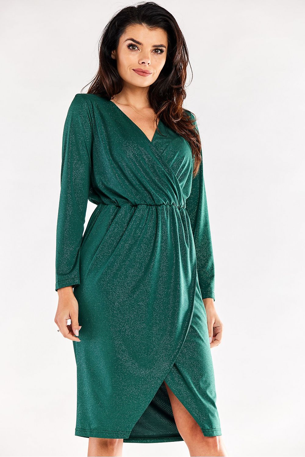  Sukienka Model A548 Bottle Green - awama 