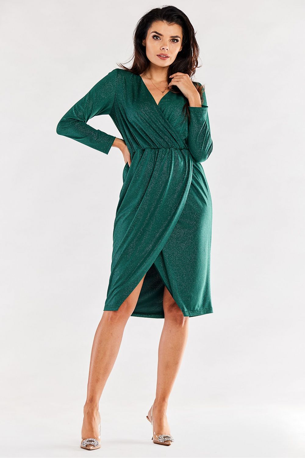  Sukienka Model A548 Bottle Green - awama 