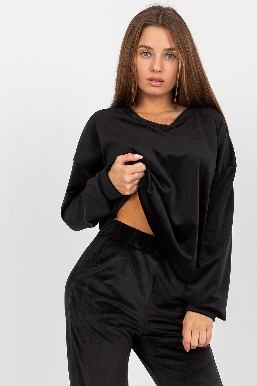   Bluza Damska Model RP-BZ-8188.64P Black - Rue Paris 