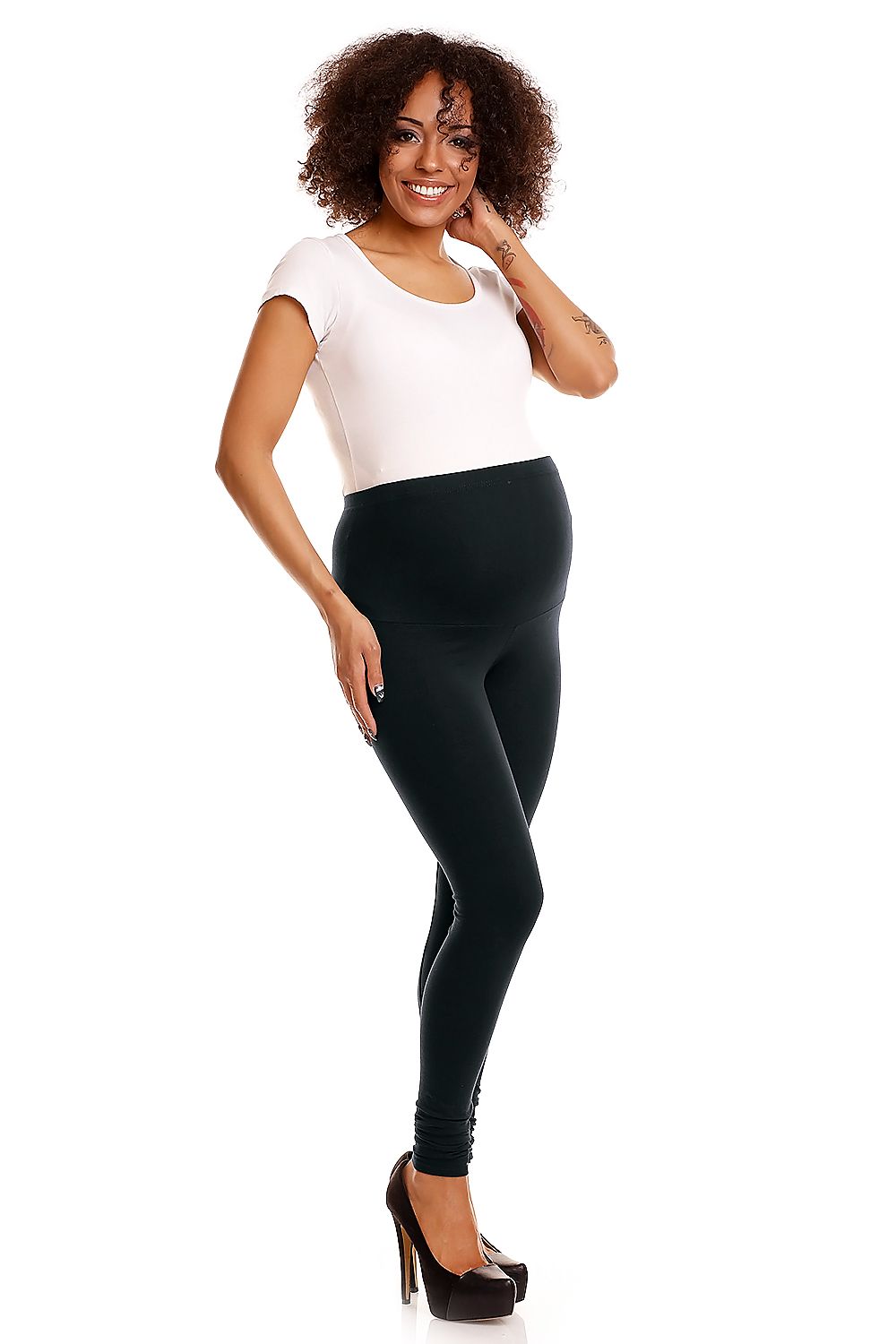 Legginsy Ciążowe Model 1469B Grey - PeeKaBoo — szara — Legginsy ciążowe — EldoradoShop