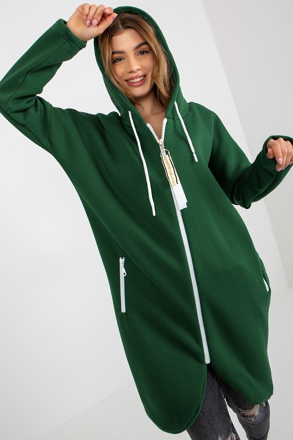   Bluza Damska Model RV-BL-4742.20P Dark Green - Relevance 