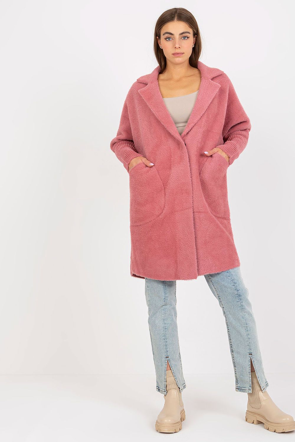   Płaszcz Damski Model MBM-PL-1521.97P Dark Pink - MBM 