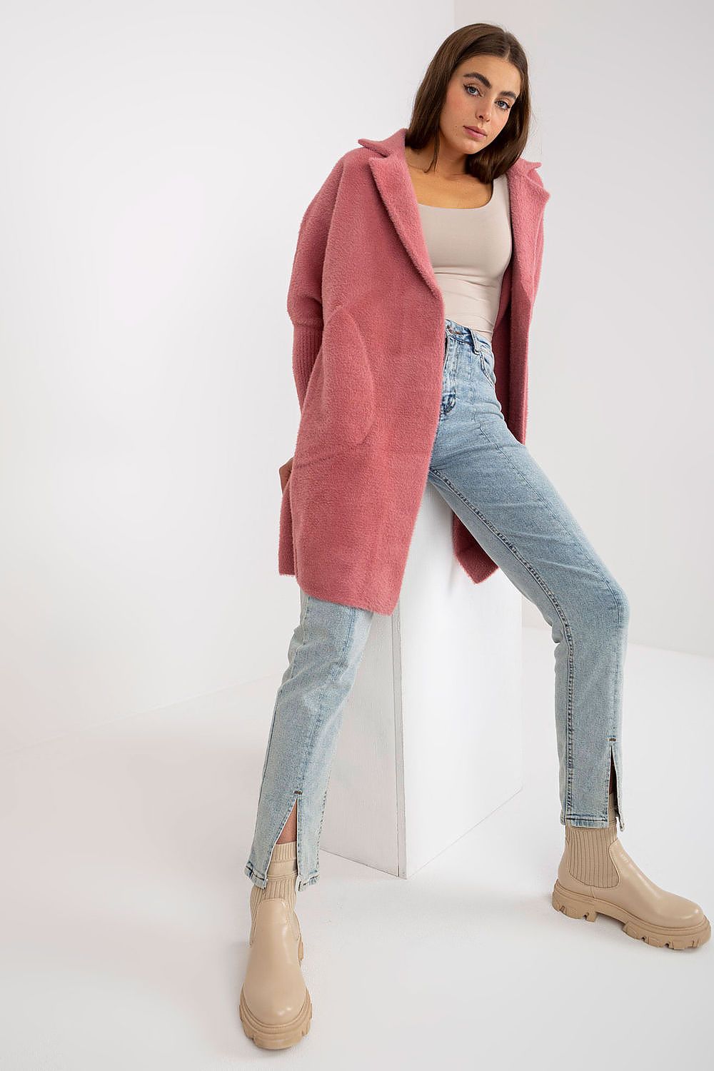   Płaszcz Damski Model MBM-PL-1521.97P Dark Pink - MBM 