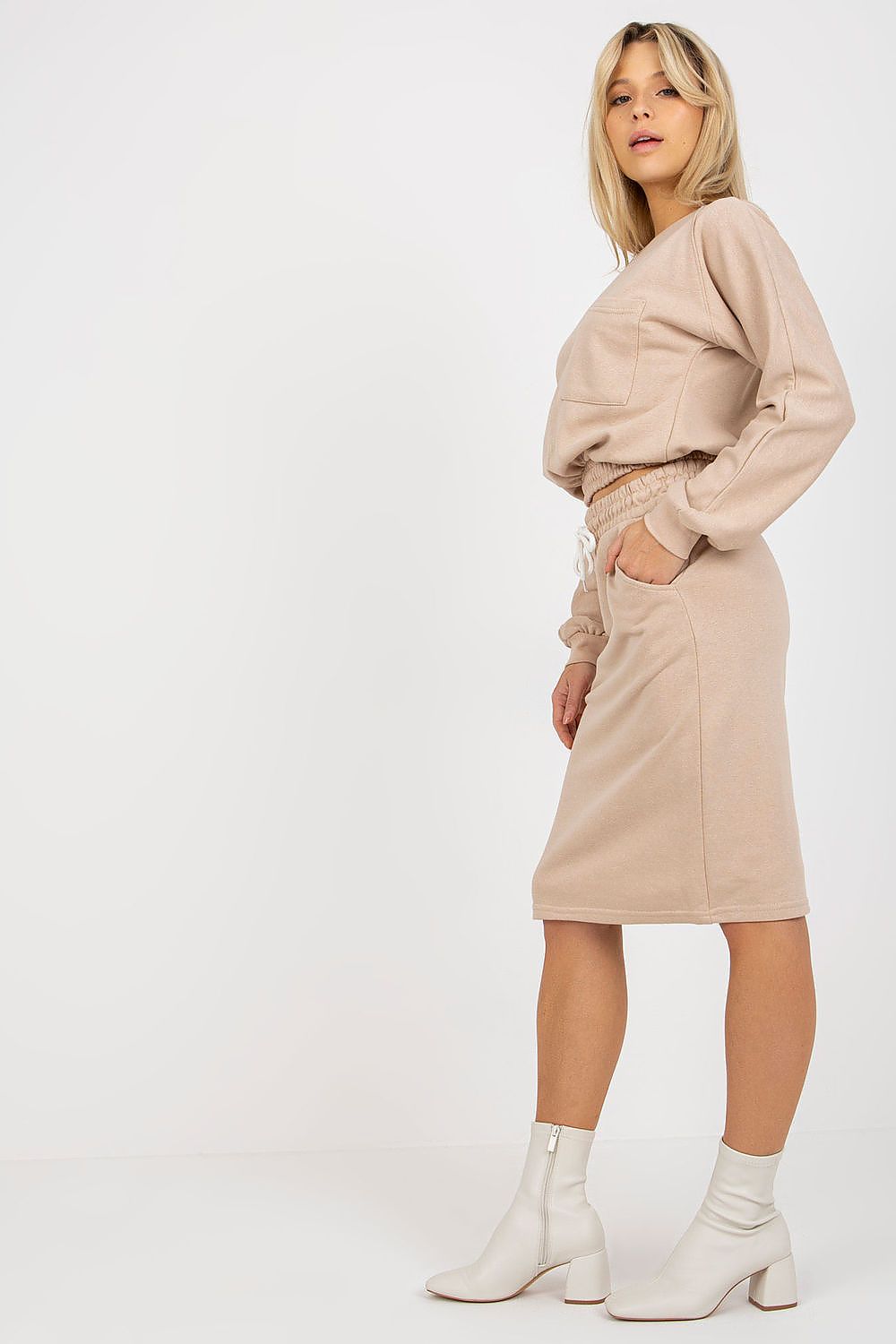  Spódnica Komplet Model EM-KMPL-644.18P Beige - Ex Moda 