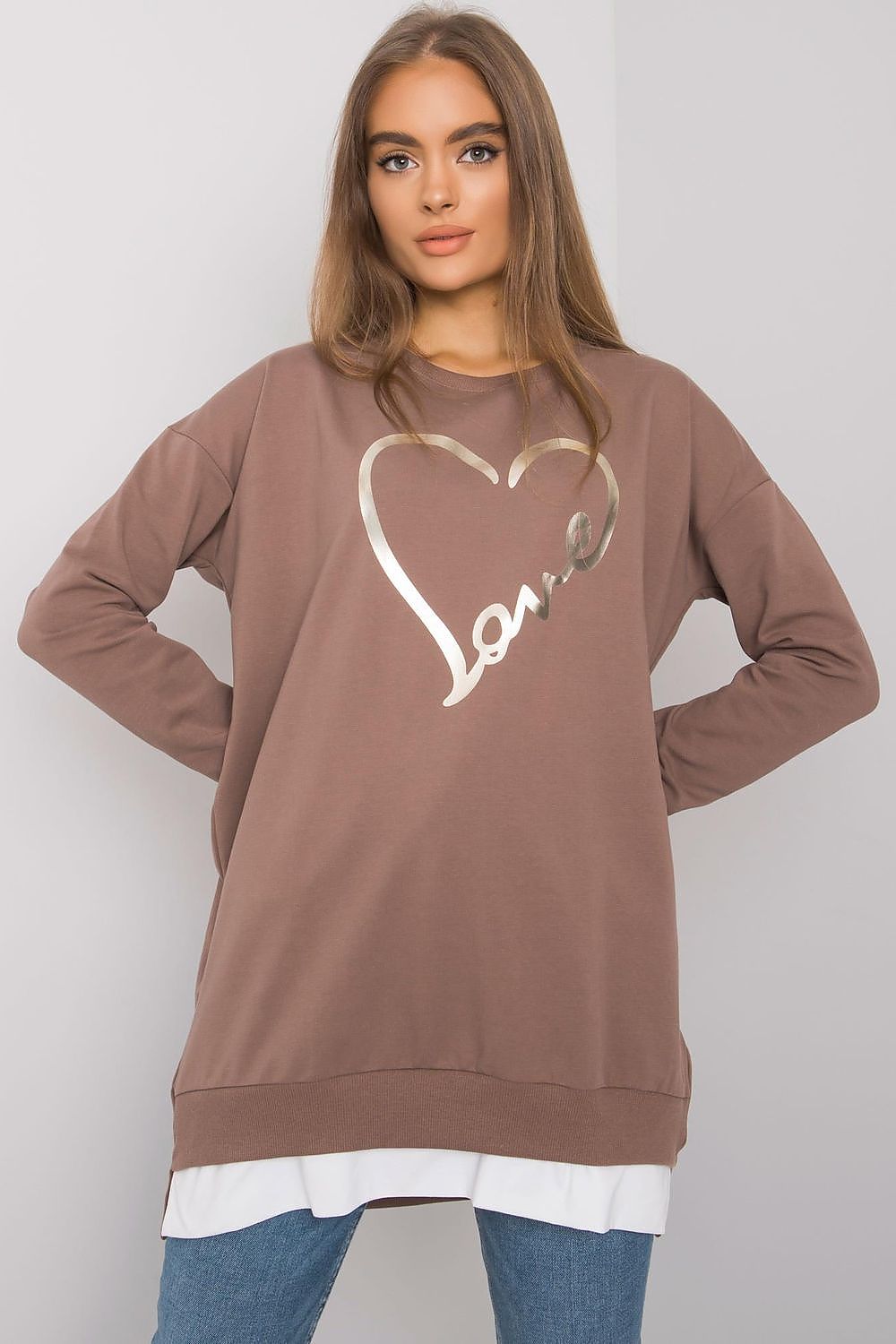   Tunika Model RV-TU-7258.40P Brown - Rue Paris 