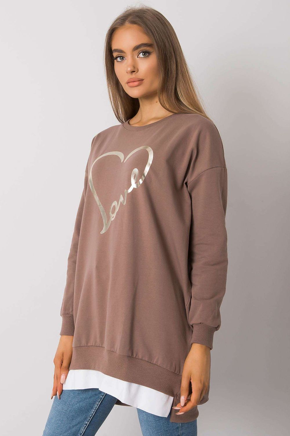   Tunika Model RV-TU-7258.40P Brown - Rue Paris 