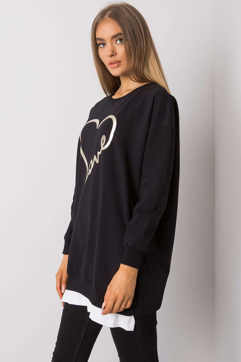   Tunika Model RV-TU-7258.40P Black - Rue Paris 