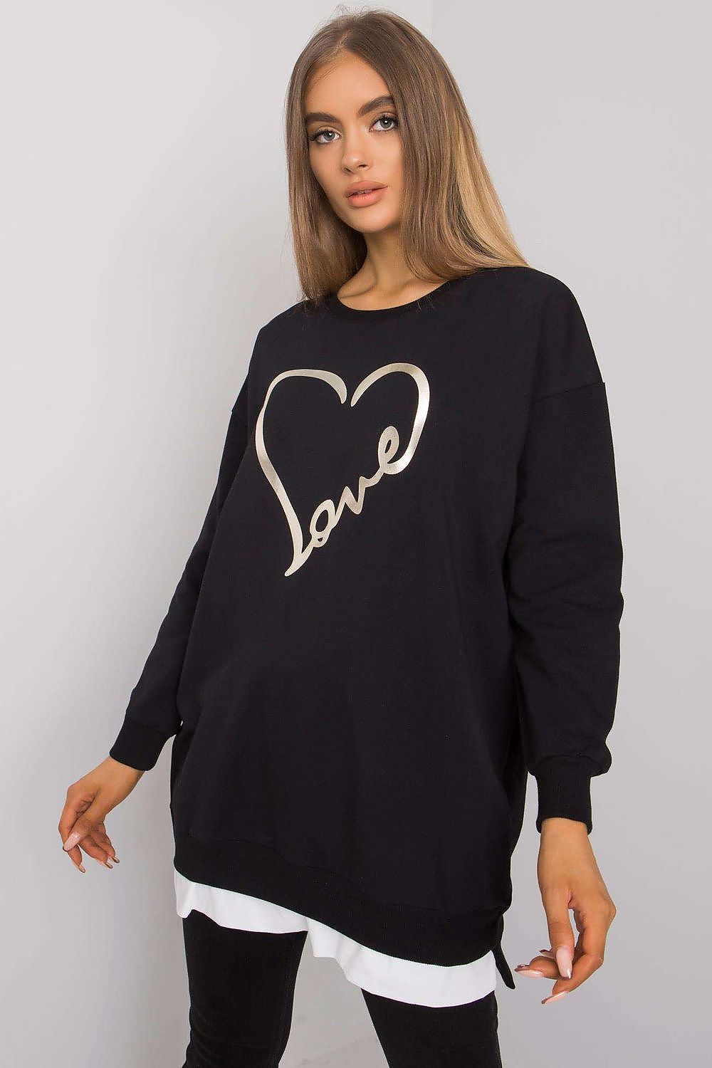   Tunika Model RV-TU-7258.40P Black - Rue Paris 