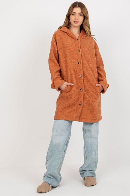   Płaszcz Damski Model RV-PL-8449.98P Dark Orange - Relevance 