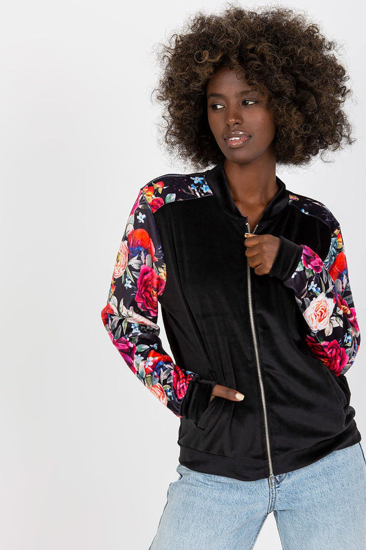   Bluza Damska Model RV-BL-8235.38 Black - Rue Paris 