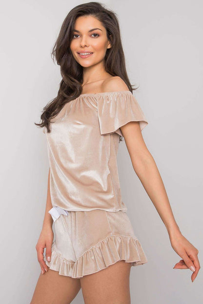  Piżama Damska Model RV-PI-7396.30X Beige - Rue Paris 
