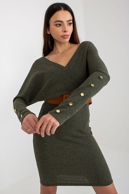  Sukienka Model TW-SK-BE-BQ183.19 Khaki - Och Bella 