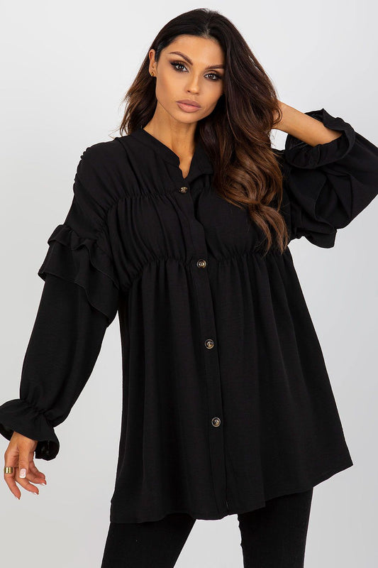   Koszula Damska Model TW-KS-BI-2021745.13X Black - Och Bella 