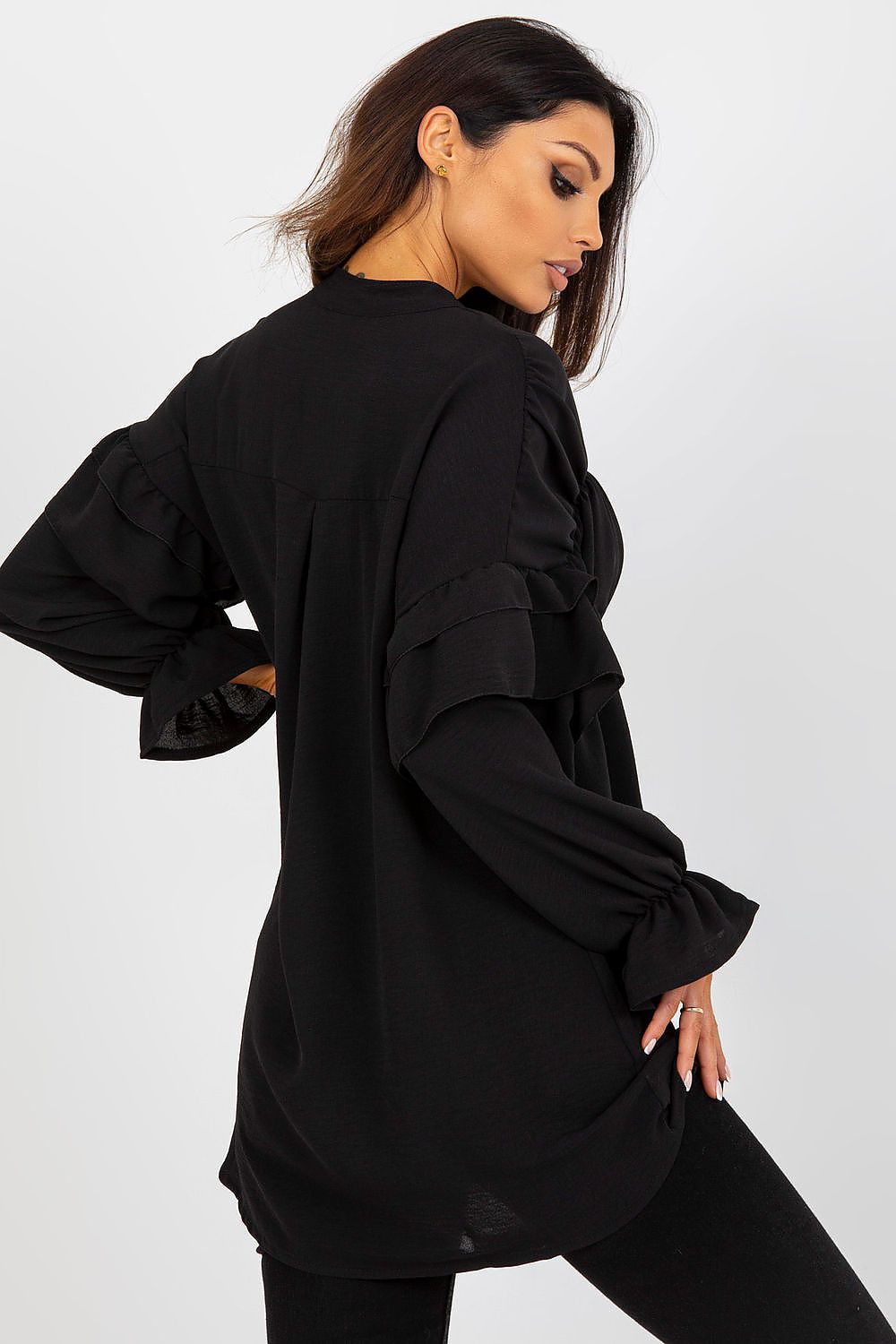   Koszula Damska Model TW-KS-BI-2021745.13X Black - Och Bella 