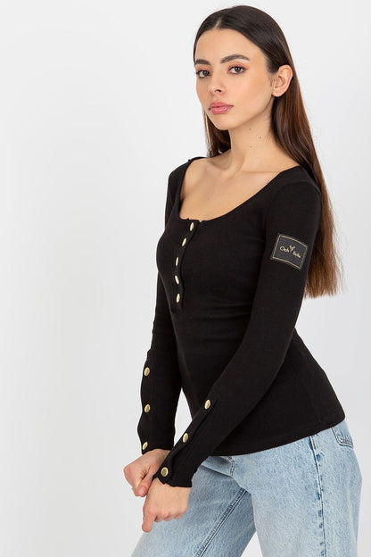   Bluzka Model TW-BZ-OB-048.08 Black - Och Bella 