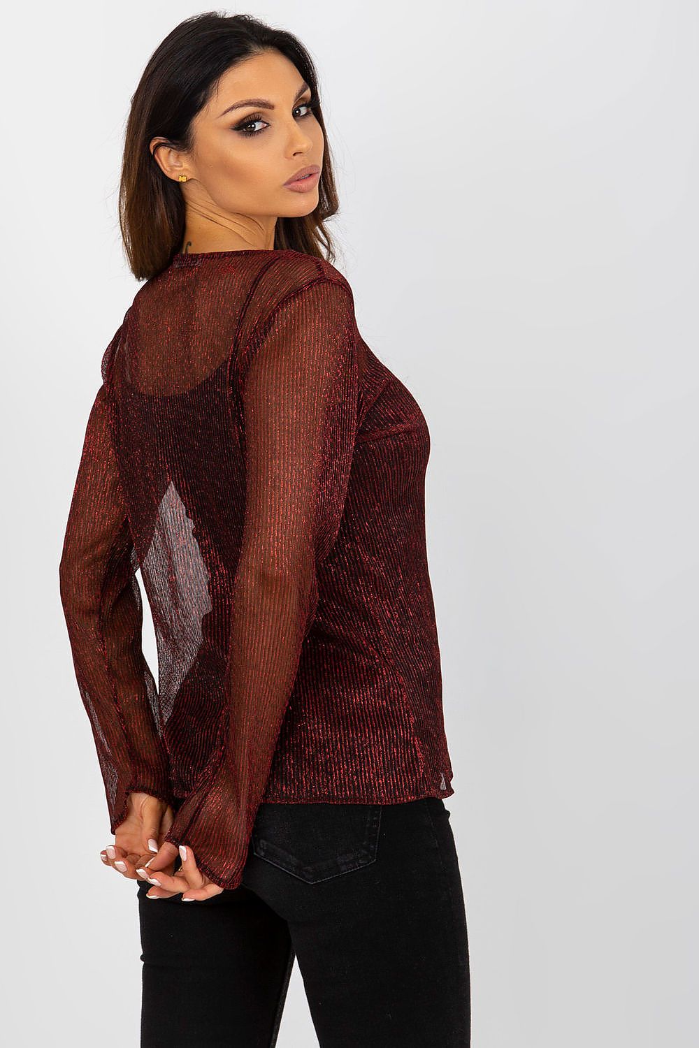   Bluzka Model LK-KMPL-506635.54P Black/Red - Lakerta 