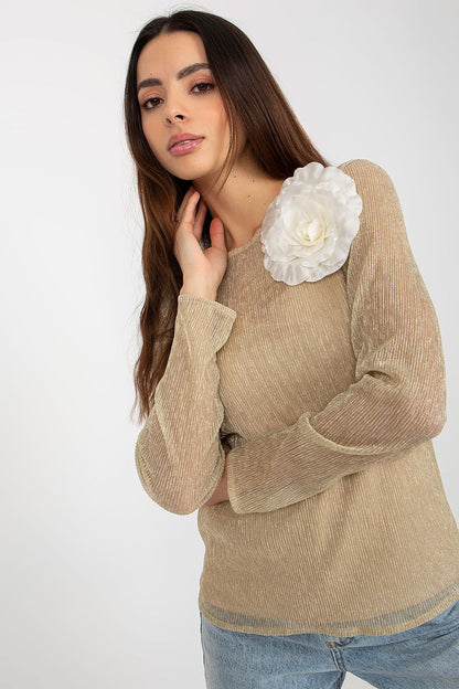   Bluzka Model LK-KMPL-506635.54P Beige - Lakerta 