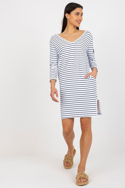  Sukienka Model TW-SK-BL-1010.74 White/Navy - Och Bella 