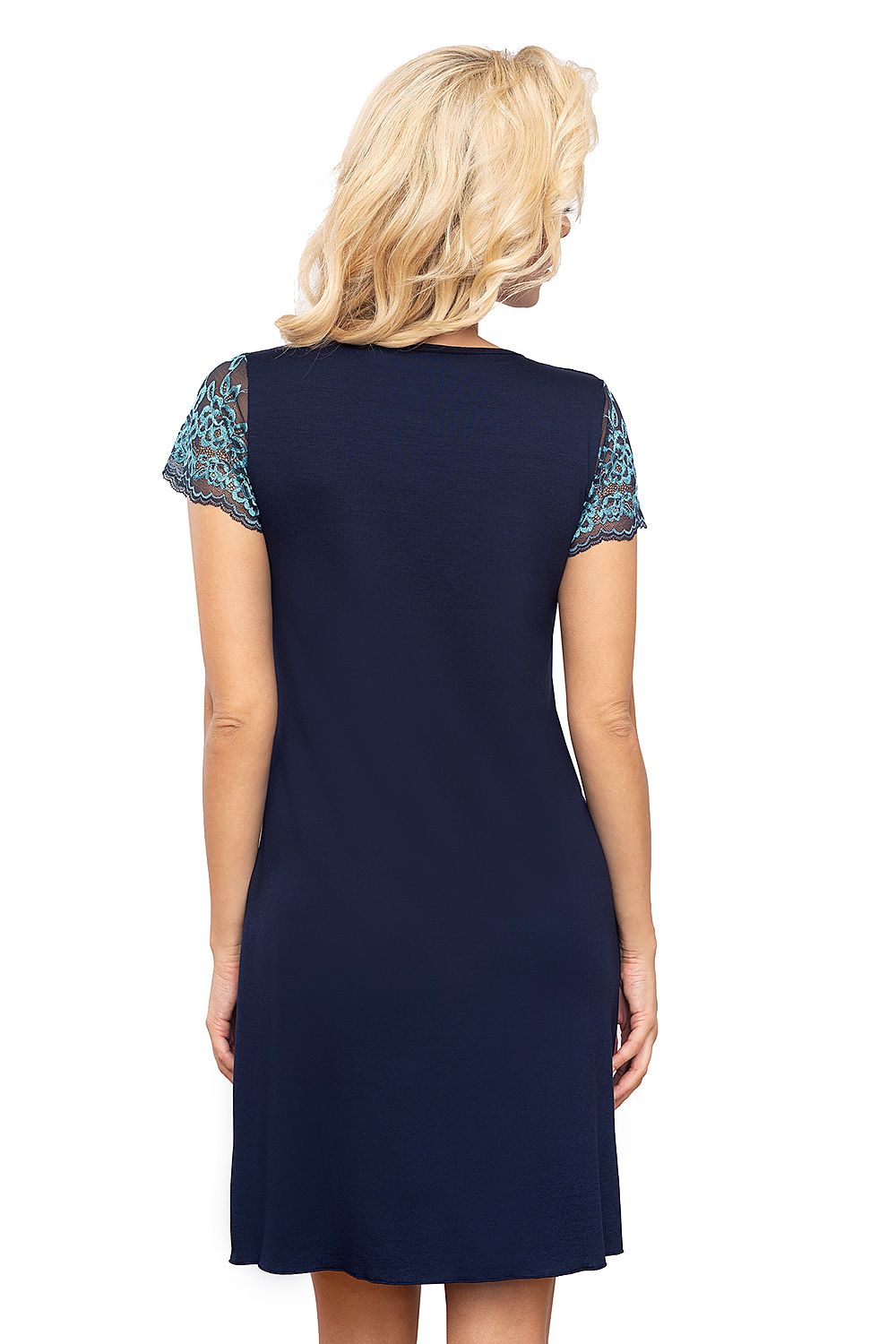  Koszulka nocna Koszula Nocna Model 203 Dark Blue - T!SSI 