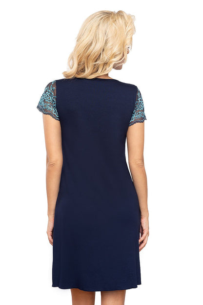  Koszulka nocna Koszula Nocna Model 203 Dark Blue - T!SSI 