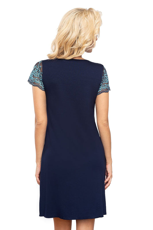  Koszulka nocna Koszula Nocna Model 203 Dark Blue - T!SSI 