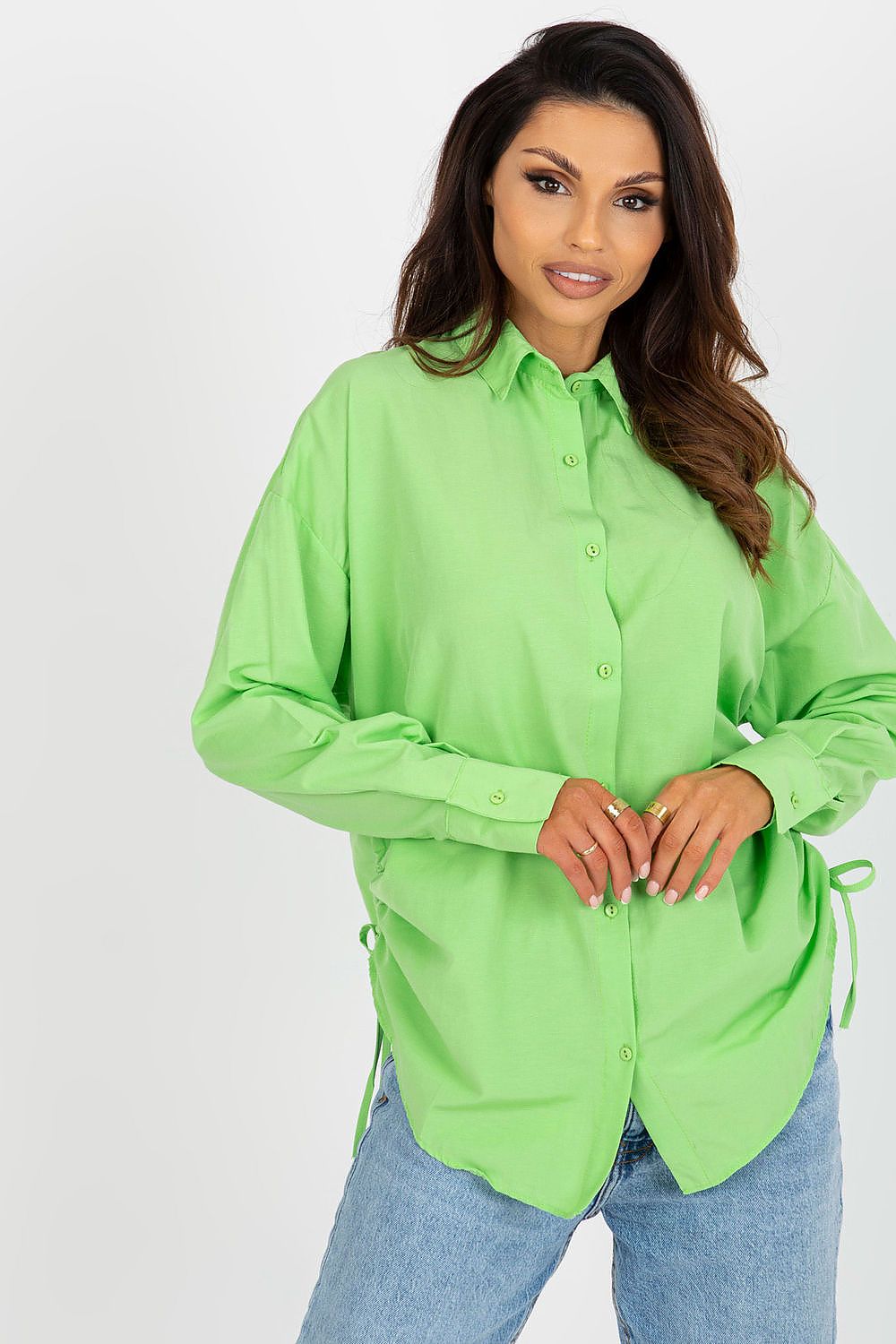   Koszula Damska Model TO-KS-7128.96 Light Green - Factory Price 