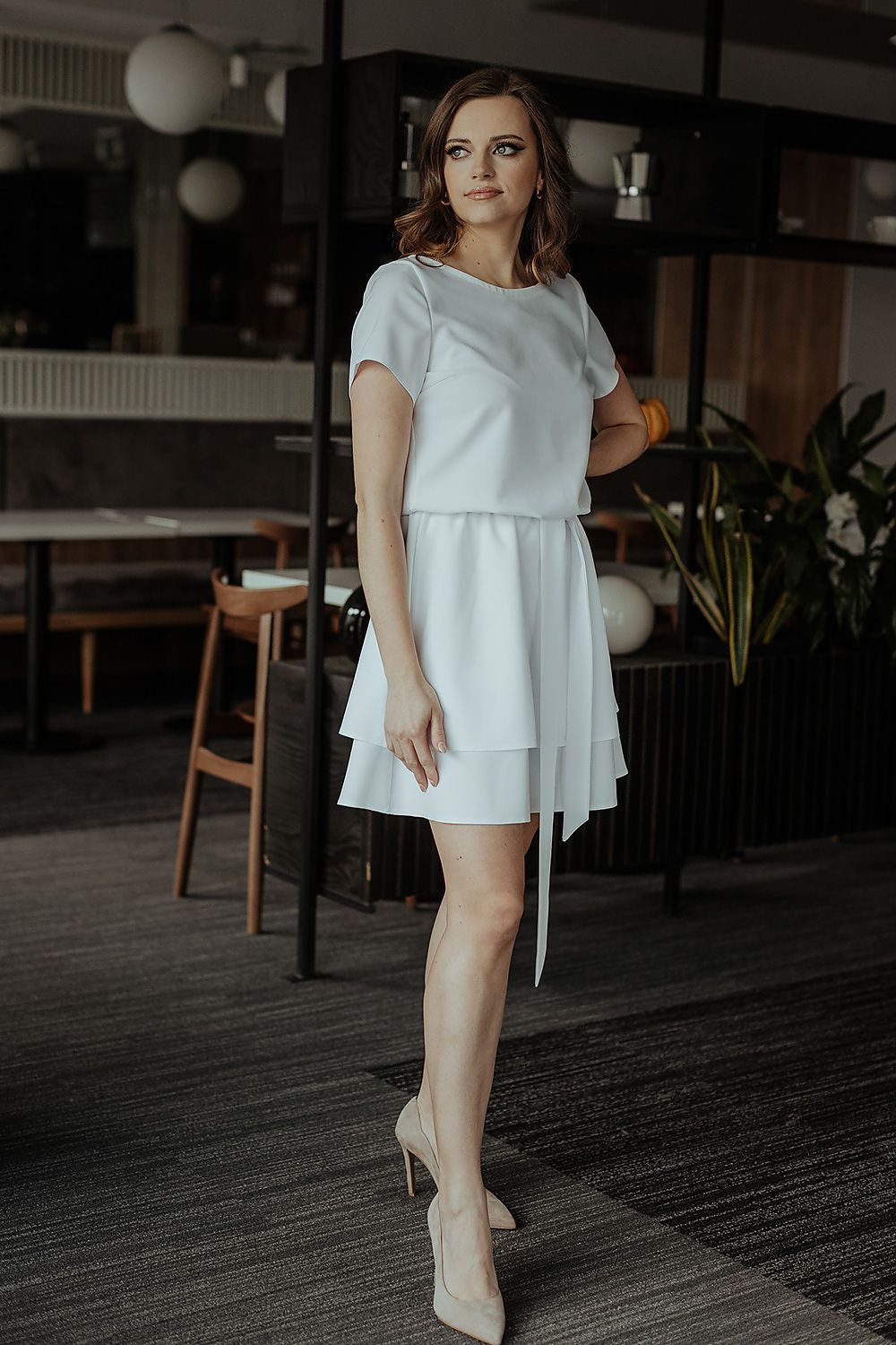 Sukienka Model T374/1 White - Tessita 