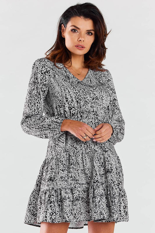  Sukienka Model A470 Black/White Pattern - awama 