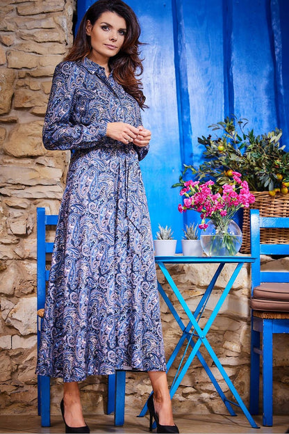  Sukienka Model A467 Navy Pattern - awama 