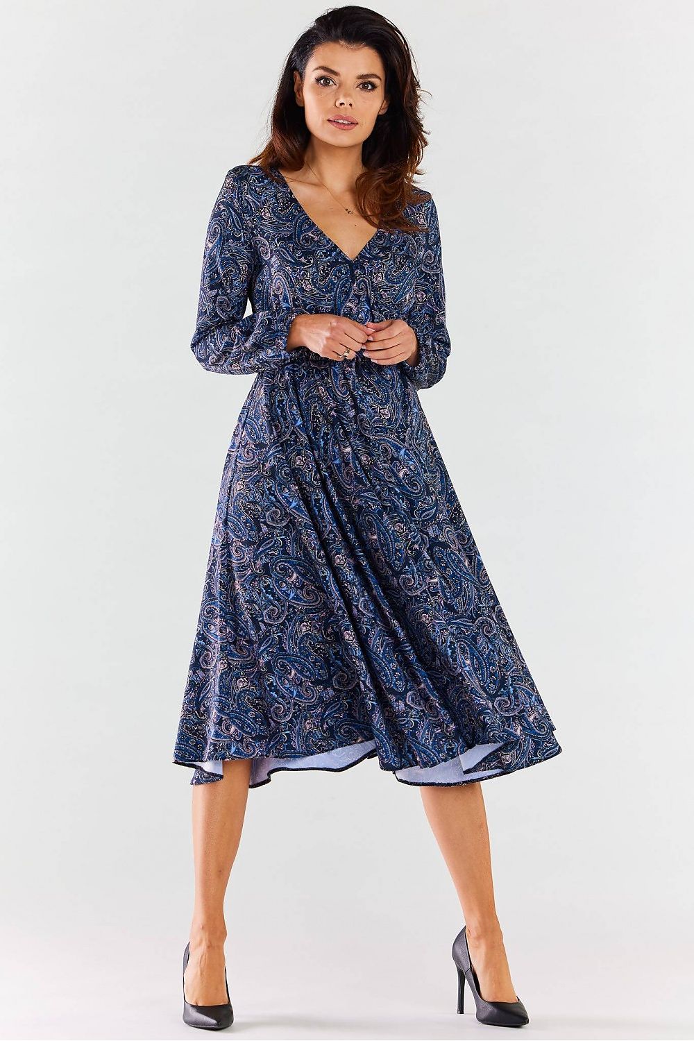  Sukienka Model A466 Navy Pattern - awama 