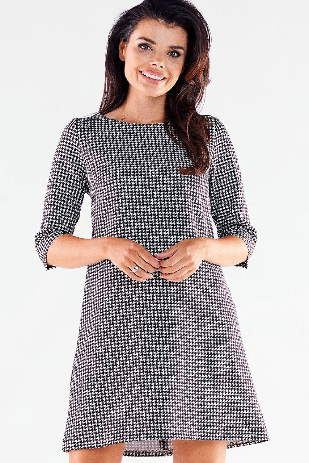 Sukienka Model A521 Houndstooth - awama 