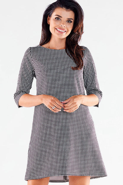  Sukienka Model A521 Houndstooth - awama 