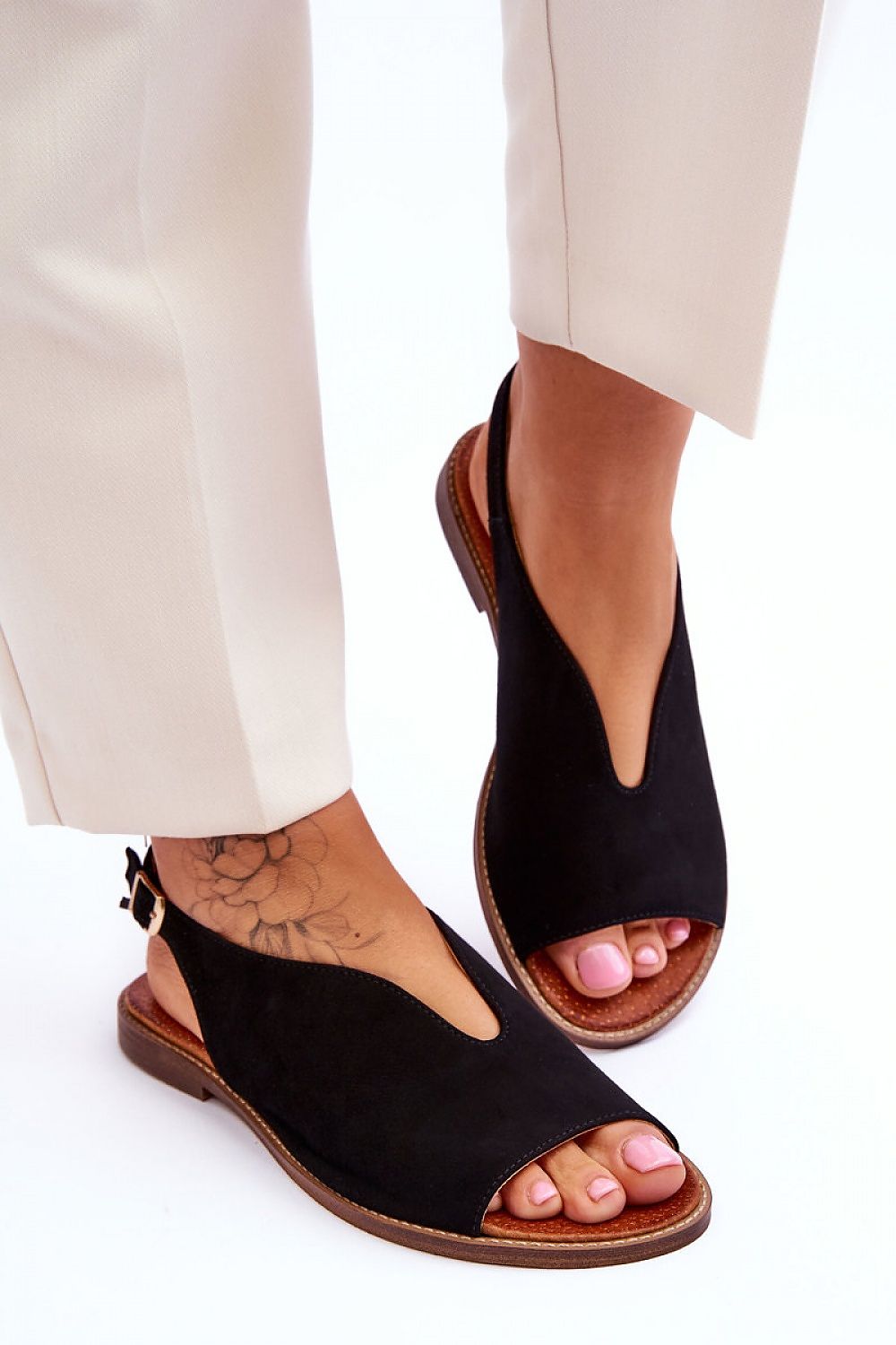  Sandały Model Lewski Shoes 3220/X Black Zamsz - Step in style 