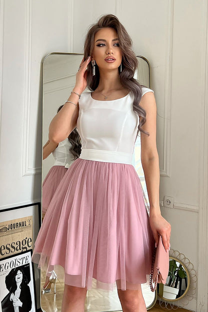  Sukienka Model 283-36 Ecru/Dirty_Pink - Bicotone 